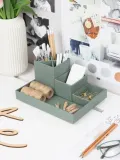 Bigso Box of Sweden Органайзер настольный Lena, набор из 4 предметов, комплект разных размеров, Шалфейный зелёный — фото 3