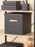 Bigso Box of Sweden Коробка для хранения Logan с крышкой и держателем для этикетки — фото 5