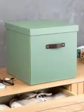 Bigso Box of Sweden Коробка для хранения Logan с крышкой и кожаной ручкой, арт. G77561 — фото 7