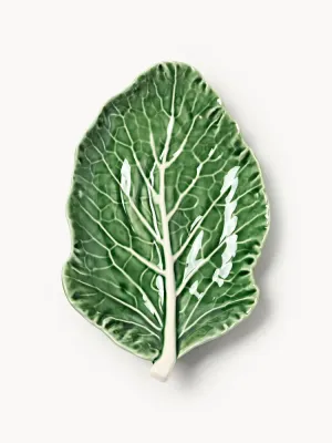 Bordallo Pinheiro Блюдо Cabbage с ручной росписью, в форме листа капусты, компактное