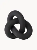 Cooee Design Декоративный объект Knot из керамики с ручной росписью, Ш 12 × В 6 см, Чёрный — фото 1