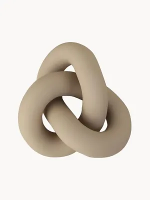 Cooee Design Декоративный объект Knot из керамики с ручной росписью, Ш 12 × В 6 см, Бежевый