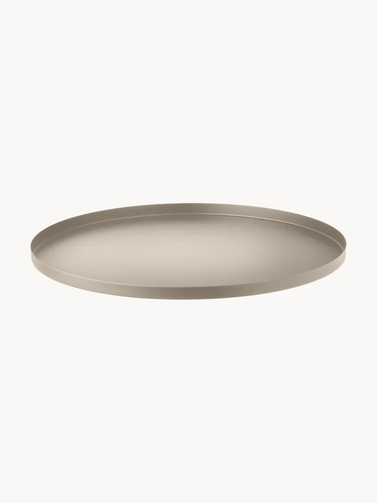 Cooee Design Поднос декоративный круглый Circle, диаметр 40 см, Ø 40 × В 2 см, Светлый бежевый