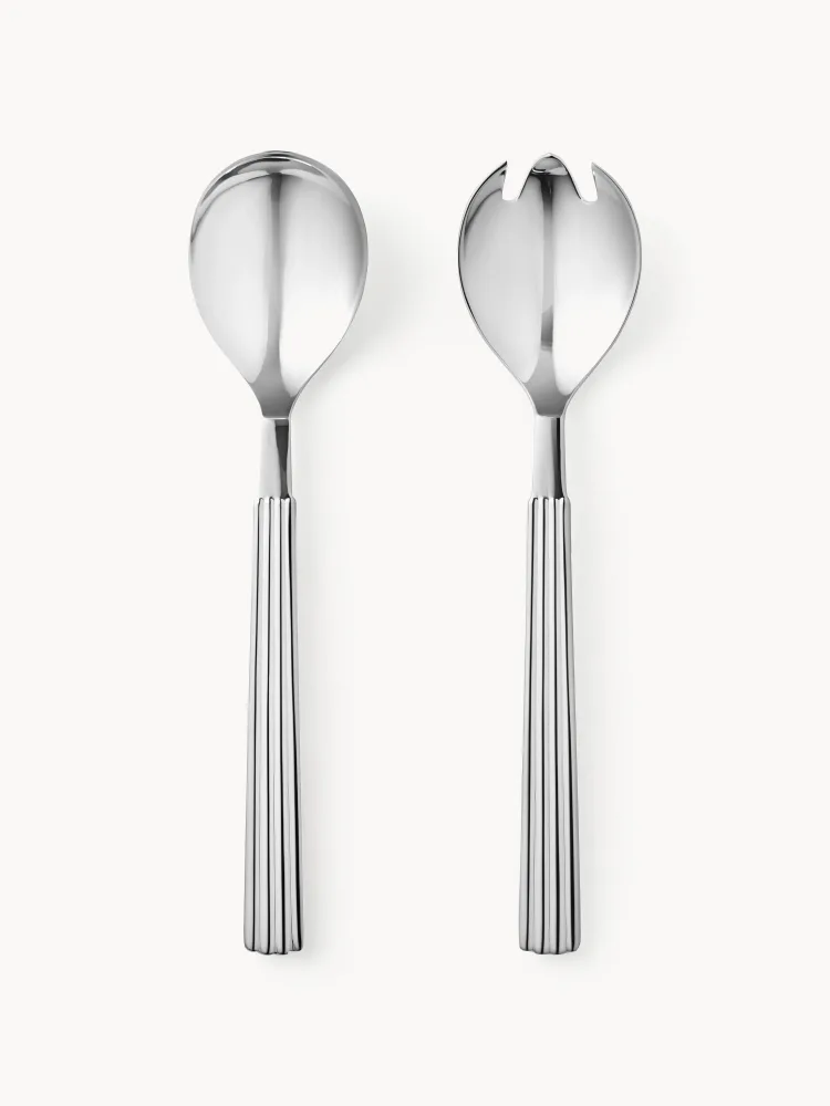 Georg Jensen Набор приборов для сервировки салата Bernadotte из нержавеющей стали, 23 см