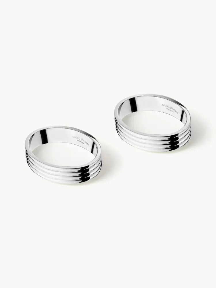 Кольцо для салфеток Georg Jensen Bernadotte из стали, набор 2 шт