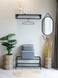 House Nordic Полка для обуви Vita из стали на ножках, 79 х 32 х 34 см, чёрная — фото 6