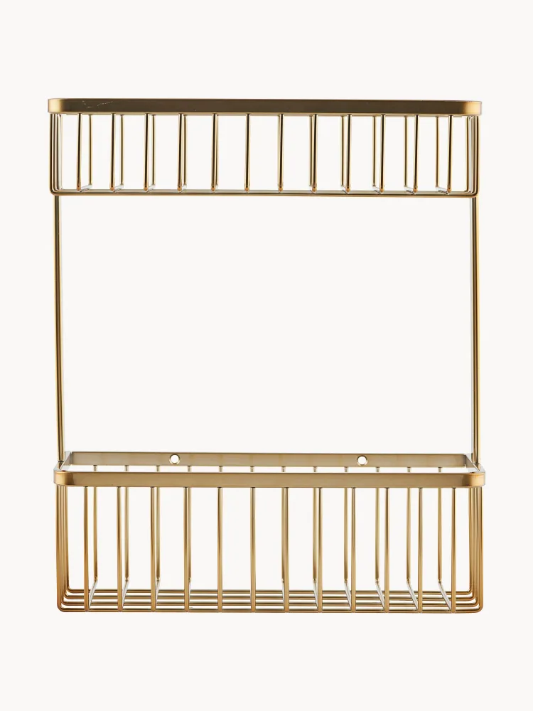 House Doctor Полка для ванной комнаты Bath, Ш 28 × В 33 см, Золотой