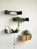 Hübsch Home Полка настенная Herringbone с узором ёлочка, 40х20 см — фото 4