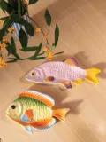 &klevering Блюдо для подачи Fish с ручной росписью, в форме рыбы, розовое — фото 2