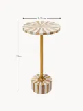 Kare Design Стол журнальный приставной Domero ручной работы, круглая столешница МДФ на металлическом каркасе, диаметр 25 см, высота 50 см — фото 2