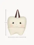 Konges Sløjd Шкатулка детская Tooth в виде единорога для мелочей и первых сокровищ, 6х9х6 см, молочно-белая с розовым — фото 2
