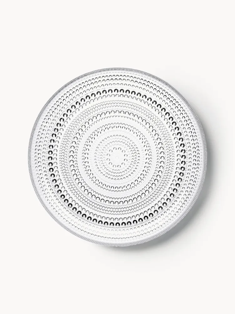 Iittala Тарелка большая Kastehelmi из стекла, Ø 25 см, Прозрачный