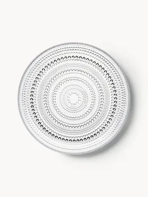 Iittala Тарелка большая Kastehelmi из стекла, Ø 25 см, Прозрачный