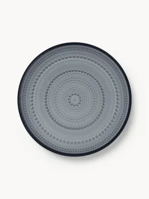 Iittala Тарелка большая Kastehelmi из стекла, Ø 25 см, Тёмный серый