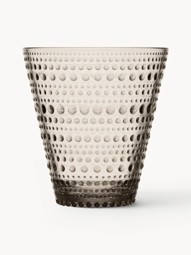 Iittala Набор стаканов Kastehelmi из стекла, 2 шт., 300 мл, бежевые
