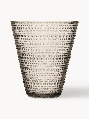 Iittala Ваза Kastehelmi из стекла с пузырьками высотой 15 см, Ø 14 × 15 см, Бежевый