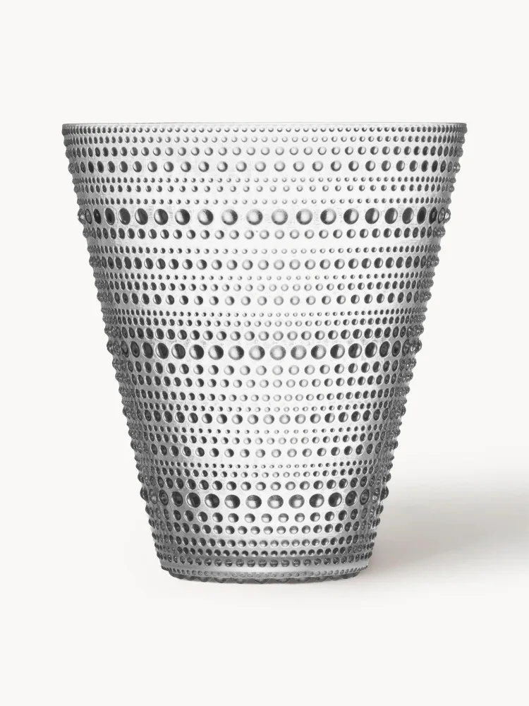 Iittala Ваза Kastehelmi из стекла с пузырьками высотой 15 см, Ø 14 × 15 см, Прозрачный