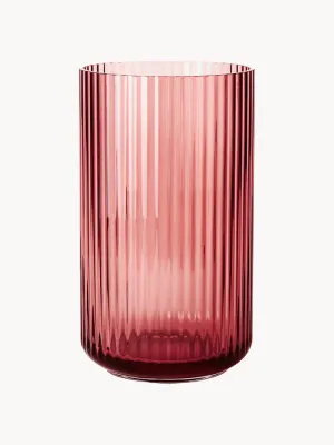 Lyngby Porcelaen Ваза Lyngby из выдувного стекла высотой 25 см, Ø 15 × В 25 см, Коралловый