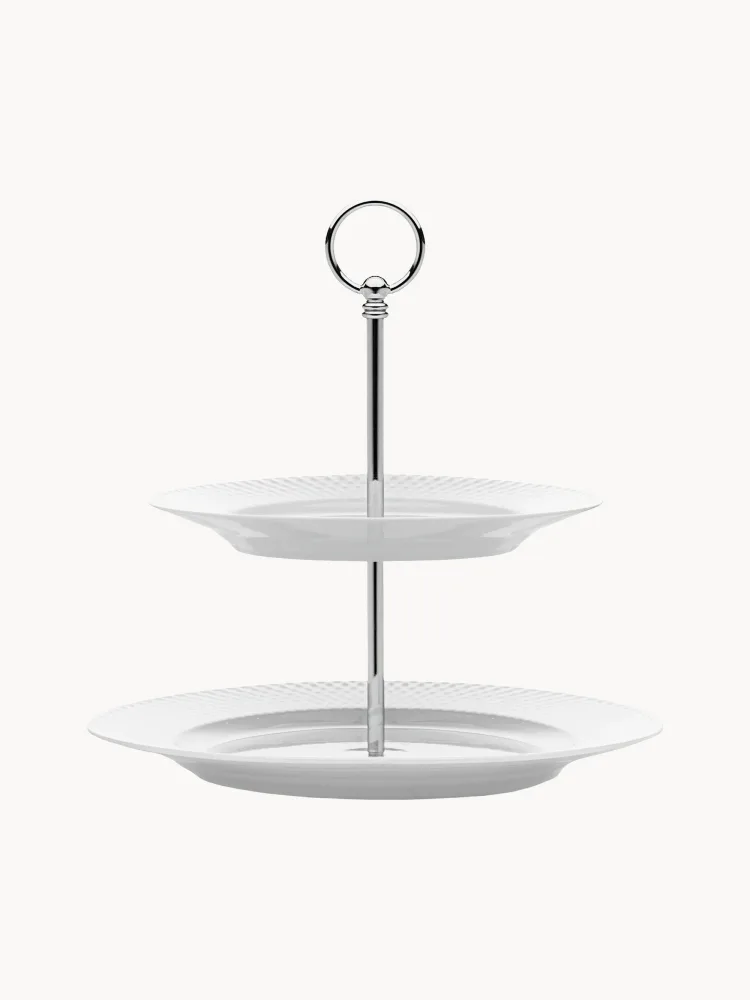Lyngby Porcelaen Этажерка Rhombe, фарфор, 2 яруса