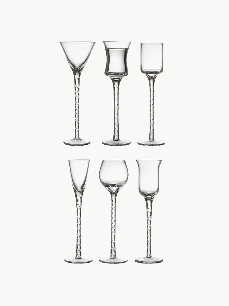 Lyngby Glass Набор рюмок Rom со скрученными ножками, 6 шт., 25-40 мл