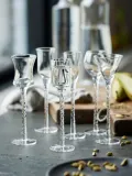 Lyngby Glass Набор рюмок Rom со скрученными ножками, 6 шт., 25-40 мл — фото 2