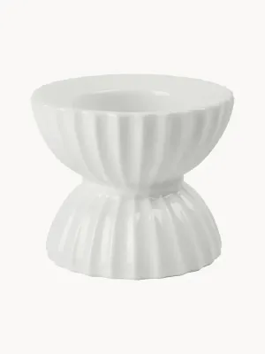 Lyngby Porcelaen Подсвечник Tura из фарфора с рифлёной поверхностью