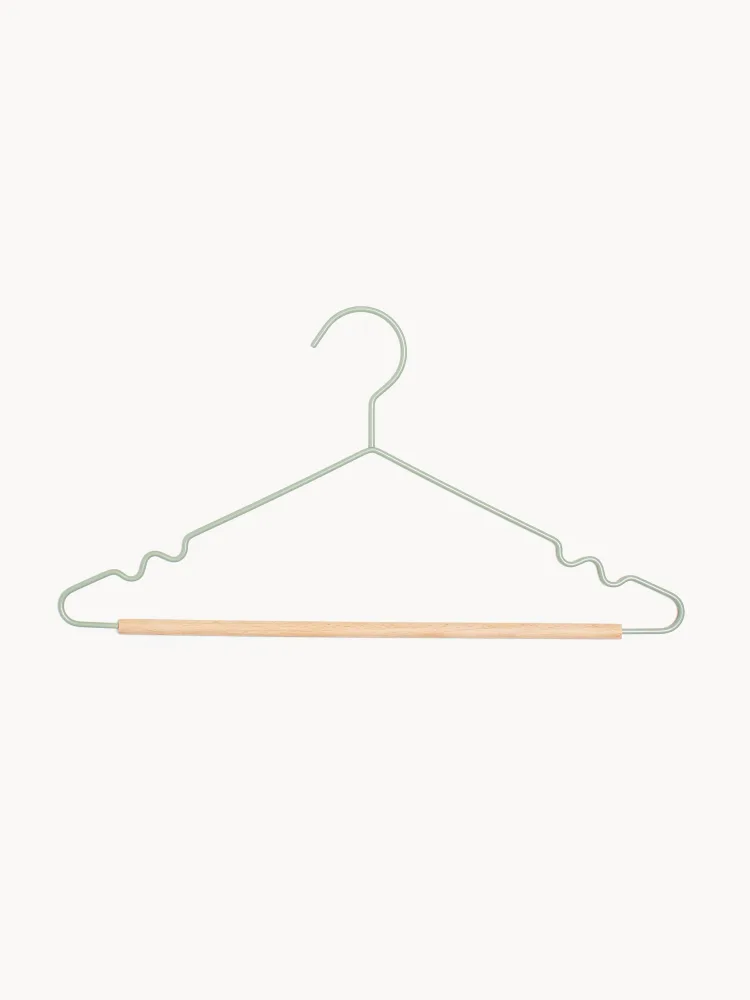 Mustard Made Комплект вешалок-плечиков Adult Top, 10 штук, Ш 39 × В 20 см, Шалфейный зелёный