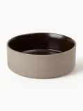 OYOY Zoo Миска для животных Sia керамическая для кошек и собак, Ø13 x 5 см, 380 мл, снаружи бежевая, внутри тёмно-коричневая — фото 1