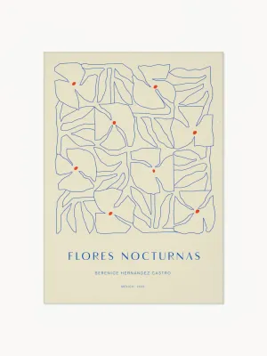 Paper Collective Постер Flores Nocturnas 01 художницы Беренис Эрдес