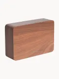 Karlsson Будильник электронный Square с подсветкой, датой и температурой, корпус из деревянного шпона, 15х10 см — фото 2