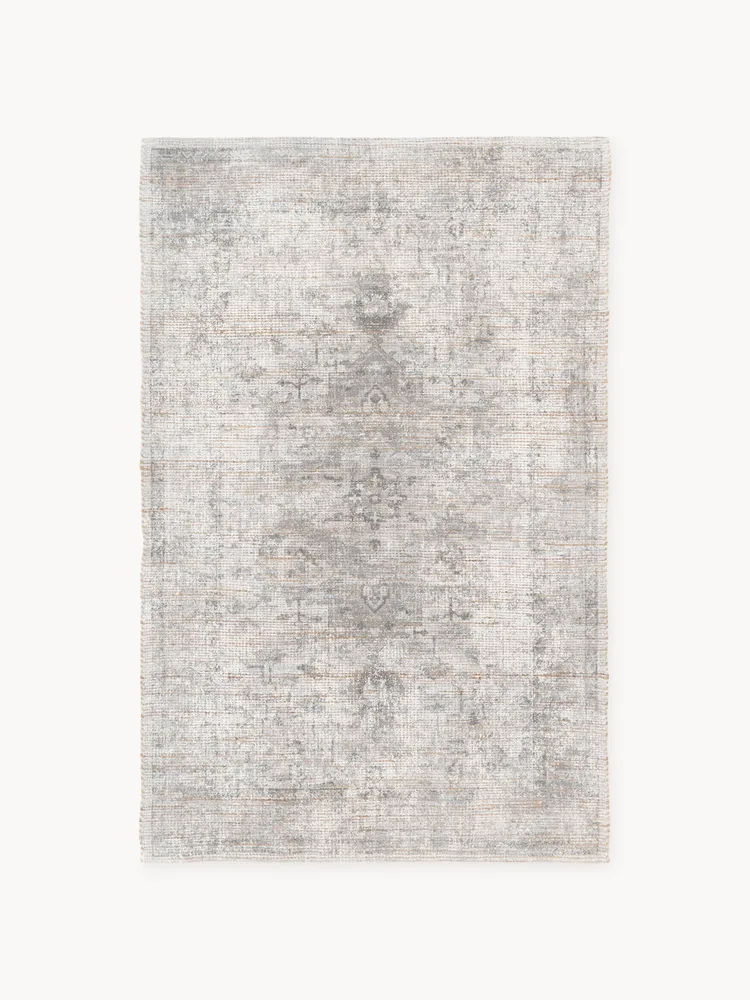 Westwing Collection Ковер Alisha с коротким ворсом из джута и полиэстера, 120 x 180 см, светло-серый