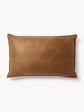 Westwing Collection Подушка декоративная Lennon из кожи 50х80 см коричневая — фото 1