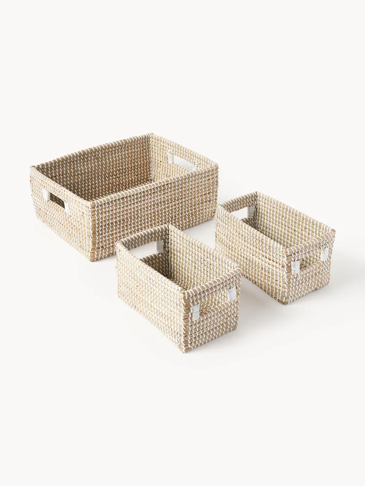 Westwing Collection Комплект корзин для хранения Aleya из морской травы, 3 предмета