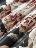 Westwing Collection Пододеяльник Blossom из хлопкового сатина, Ш 135 × Д 200 см, Антрацитовый — фото 4