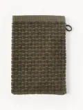 Westwing Collection Полотенце-рукавица банное Niam, 2 шт, Оливковый зелёный — фото 1