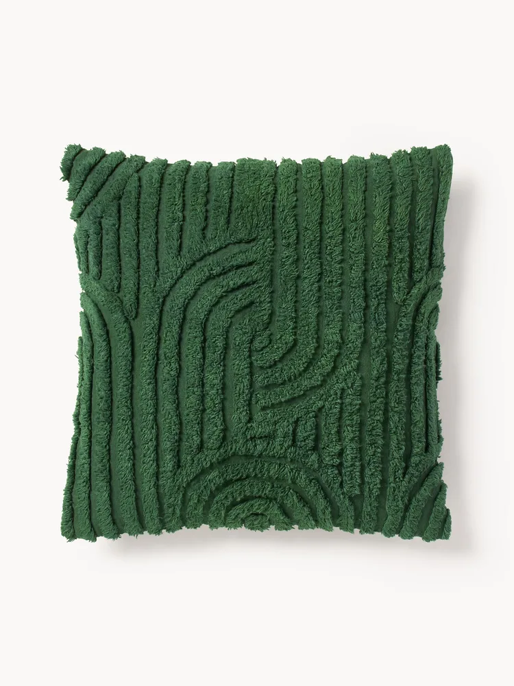 Westwing Collection Наволочка декоративная Bell, тёмно-зелёная