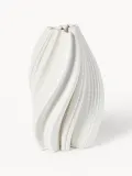 Westwing Collection Ваза Melody из фарфора высотой 29 см, Ø 18 × В 29 см, Белый — фото 1