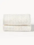 Westwing Collection Полотенце банное Niam, гостевое полотенце XS, Ш 30 × Д 30 см, 2 шт., Кремово-белый — фото 4