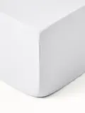 Westwing Collection Простыня на резинке Comfort Premium из хлопкового сатина, белая — фото 7