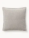 Westwing Collection Подушка декоративная Lennon из букле 60х60 см серо-коричневая — фото 5