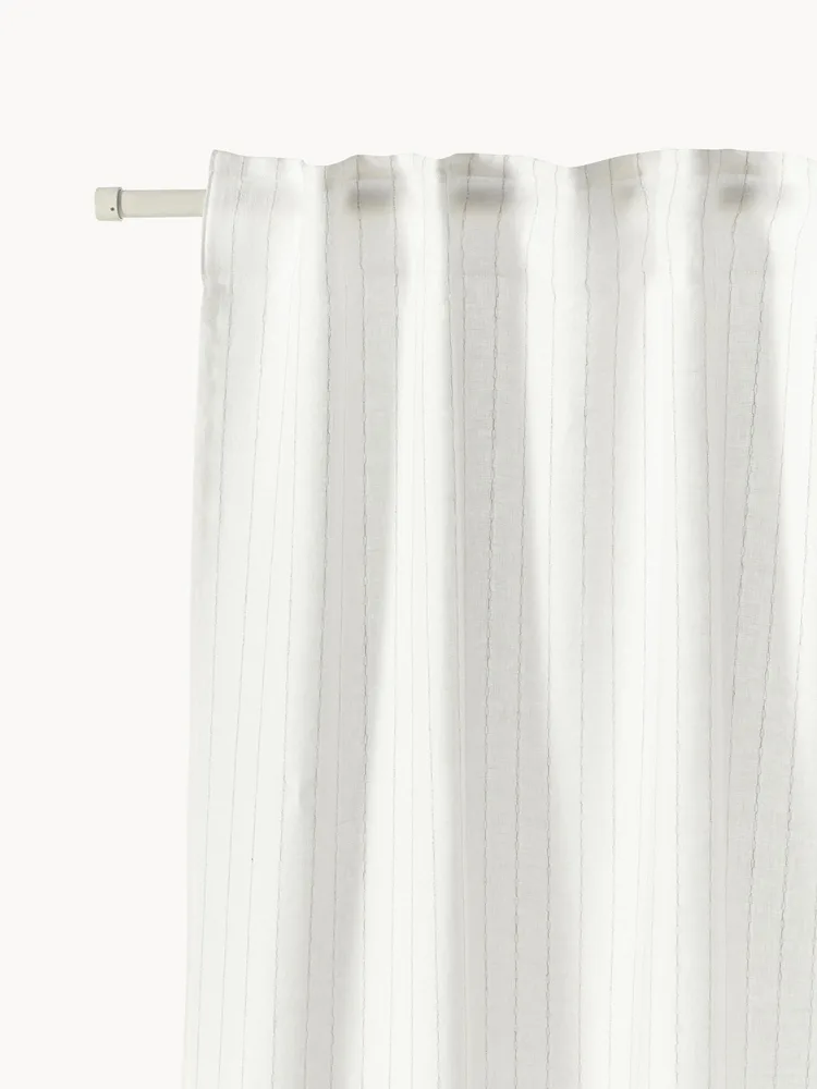 Westwing Collection Комплект штор Birch, Ш 130 × L 260 см, Белый
