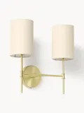 Westwing Collection Настенный светильник Kelsea двойной, молочно-белый с латунным — фото 6