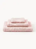 Westwing Collection Комплект банных полотенец Leaf, комплект разных размеров, Светлый розовый — фото 4