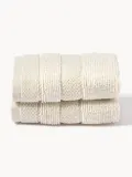 Westwing Collection Полотенце банное Luxe, гостевое полотенце, Ш 30 × Д 30 см, 2 шт., Приглушённый белый — фото 3
