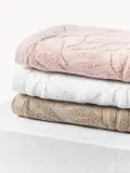 Westwing Collection Полотенце банное Leaf, гостевое полотенце XS, Ш 30 × Д 30 см, 2 шт., Светлый розовый — фото 2