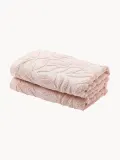 Westwing Collection Полотенце банное Leaf, гостевое полотенце XS, Ш 30 × Д 30 см, 2 шт., Светлый розовый — фото 6