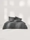 Westwing Collection Пододеяльник Elsie, Ш 135 × Д 200 см, Антрацитовый — фото 6