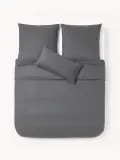Westwing Collection Пододеяльник Elsie, Ш 135 × Д 200 см, Антрацитовый — фото 8