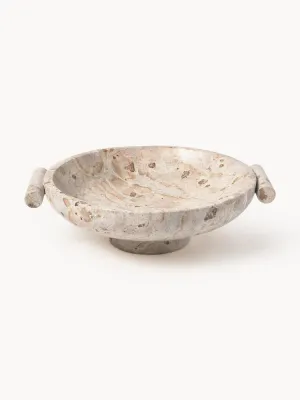 Westwing Collection Миска декоративная из мрамора Fossil, ширина 35 см, арт. S38273