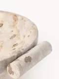 Westwing Collection Миска декоративная из мрамора Fossil, ширина 35 см, арт. S38273 — фото 4